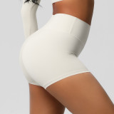 Women Solid Yoga Running Fitness Shorts