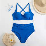 Women Sexy Solid Swimsuit Bikini
