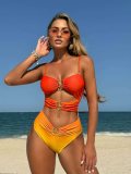 Women Sexy Gradient One-piece Hollow Swimsuit