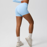 Women Solid Yoga Running Fitness Shorts