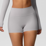 Women Solid Yoga Running Fitness Shorts