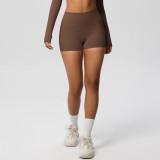 Women Solid Yoga Running Fitness Shorts