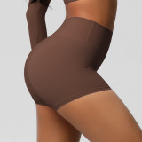 Women Solid Yoga Running Fitness Shorts