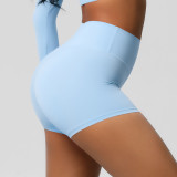 Women Solid Yoga Running Fitness Shorts