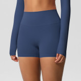 Women Solid Yoga Running Fitness Shorts