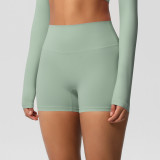 Women Solid Yoga Running Fitness Shorts