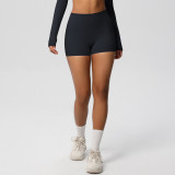 Women Solid Yoga Running Fitness Shorts