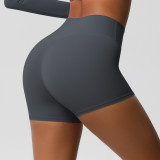 Women Solid Yoga Running Fitness Shorts
