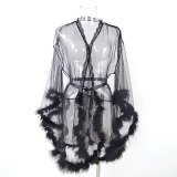 Women See-Through Mesh Furry Sexy Lingerie
