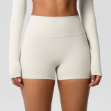 Women Solid Yoga Running Fitness Shorts