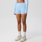 Women Solid Yoga Running Fitness Shorts