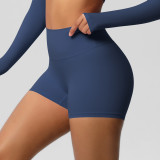 Women Solid Yoga Running Fitness Shorts