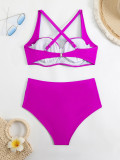Women Sexy Solid Swimsuit Bikini