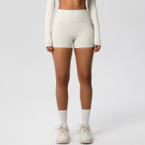 Women Solid Yoga Running Fitness Shorts
