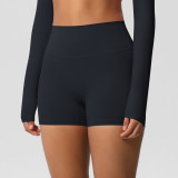 Women Solid Yoga Running Fitness Shorts