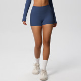 Women Solid Yoga Running Fitness Shorts