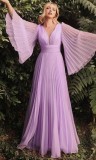 Women Sexy Deep V Long Sleeve Dress