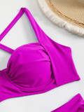 Women Sexy Solid Swimsuit Bikini
