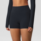 Women Solid Yoga Running Fitness Shorts