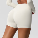 Women Solid Yoga Running Fitness Shorts
