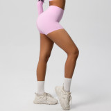Women Solid Yoga Running Fitness Shorts