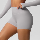 Women Solid Yoga Running Fitness Shorts