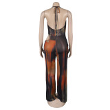 Women Sexy Print Jumpsuit