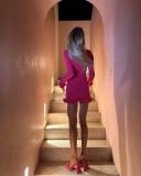 Sexy Tight Fitting Ruffle Knitting Long-Sleeved Autumn And Winter Dress