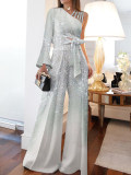 Women's Casual High Waist Wide-Leg Jumpsuit