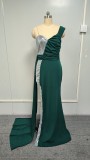 Women's Sexy Elegant Shiny Slit Evening Dress
