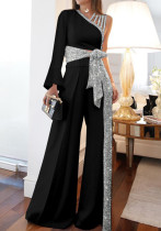 Women's Casual High Waist Wide-Leg Jumpsuit