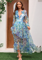 Women applique V-neck long-sleeved Holidays floral one-piece swimsuit Two Piece Women applique V-neck long-sleeved Holidays floral one-piece swimsuit Two Piece