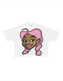 Women hip-hop fun printed short-sleeved T-shirt