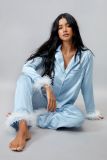 Women Pajamas Feather Casual Home Clothes Pajama Set