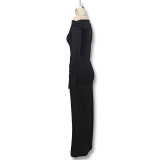 Women Fall and Winter Sexy Slash Shoulder Long Sleeve Bodycon Dress