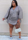 Plus Size Women V-neck dress