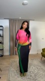 Women double mesh elegant long sleeve dress