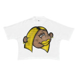 Women hip-hop fun printed short-sleeved T-shirt