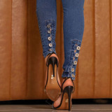 Women Spring Stretchy Denim Pants
