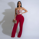 Women Strapless Backless Party Jumpsuit