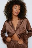Women Pajamas Feather Casual Home Clothes Pajama Set