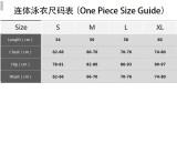 Women applique V-neck long-sleeved Holidays floral one-piece swimsuit Two Piece