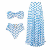 Women Heart Print Print Two Pieces Swimsuit