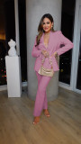Autumn and winter fashion Casual Professional women's blazer pants two-piece suit