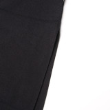 spring Stand Collar Long-sleeved Patchwork lace-up slim long dress