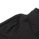 Elegant spring single-breasted shirt ruffled short skirt two-piece suit