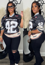 Fashion Printed Jersey top