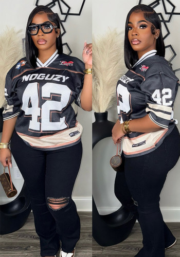 Fashion Printed Jersey top