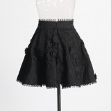 Elegant spring single-breasted shirt ruffled short skirt two-piece suit