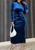 Women's elegant Trendy fashionable slit long sleeves Plus Size dress Women's elegant Trendy fashionable slit long sleeves Plus Size dress